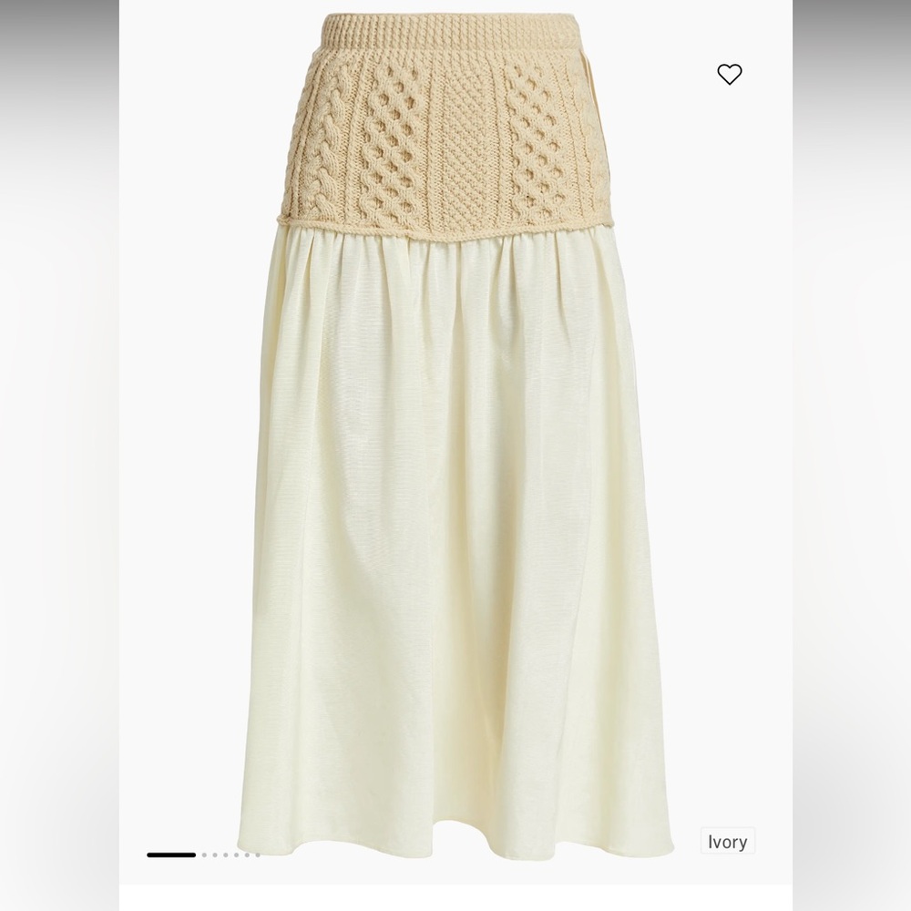 Lingua Franca Mekas Paneled Knit Midi-Skirt